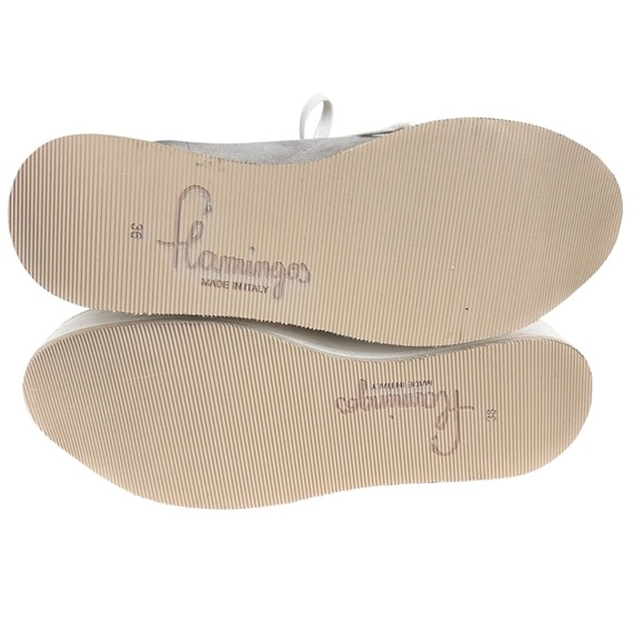 Flamingo lace-up platform sneakers, 36, gray & silver, metallic Euro Streetwear - Picture 7 of 8